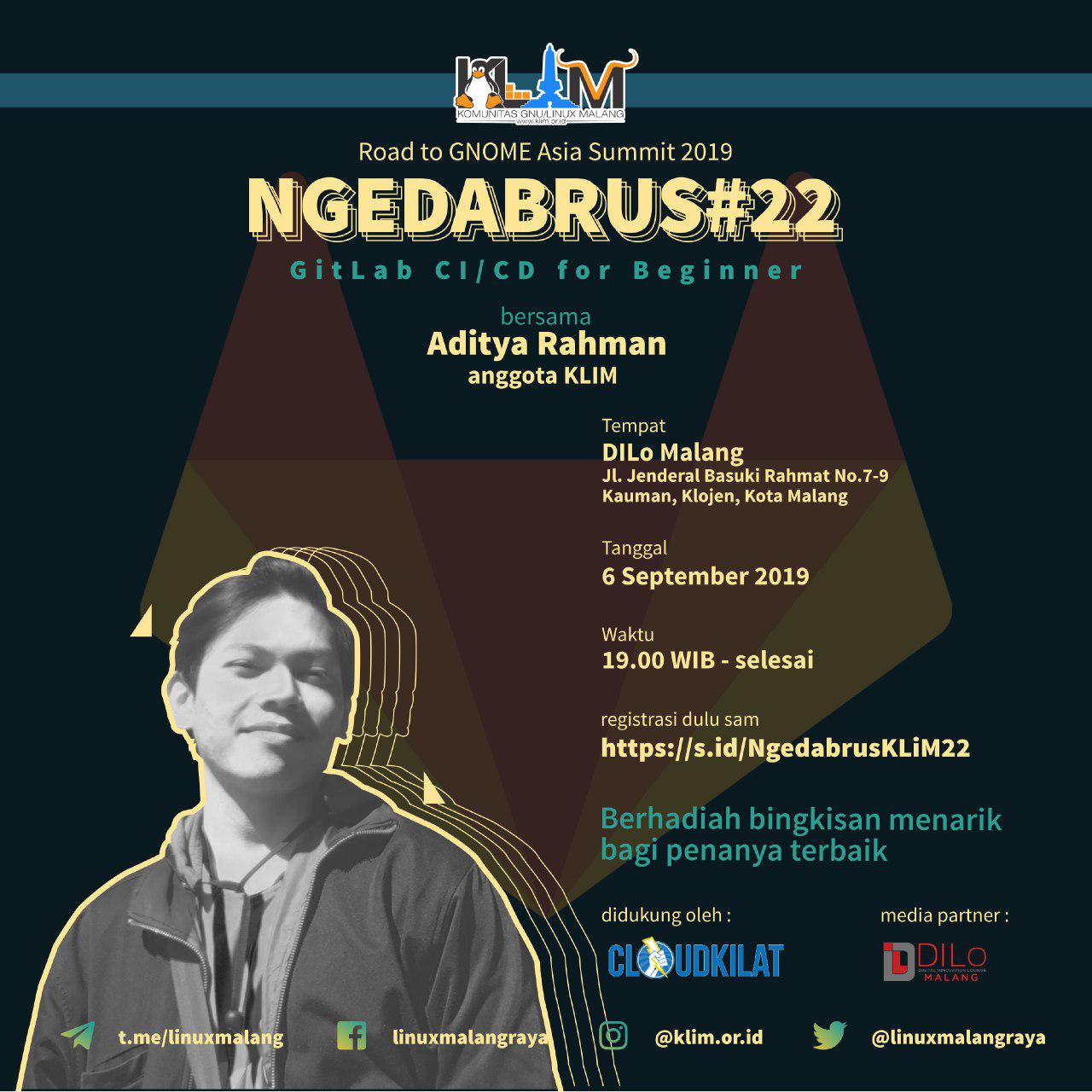 Poster ngedabrus #22 GitLab CI/CD for Beginner